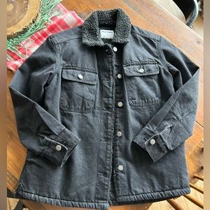 Black Sherpa Trucker Jacket Old Navy